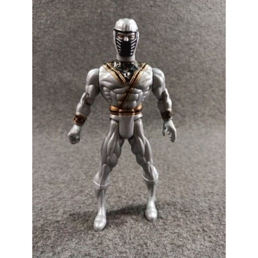 2001 Sunco Silver Ninja Action Figure 6" Tall